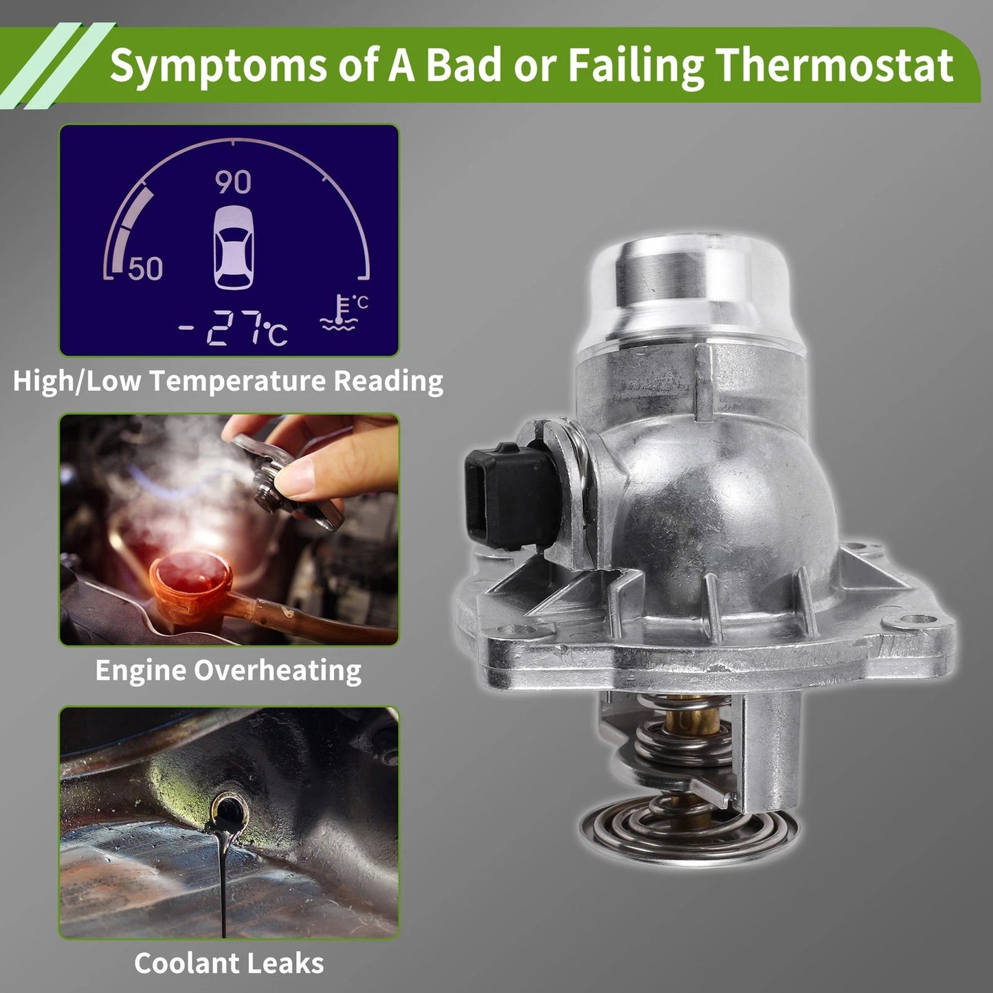 Engine Coolant Thermostat Housing for BMW E39 540i, E38 740i, E53 (1997-2003)
