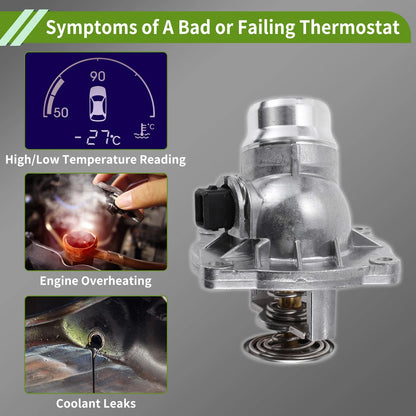 Engine Coolant Thermostat Housing for BMW E39 540i, E38 740i, E53 (1997-2003)