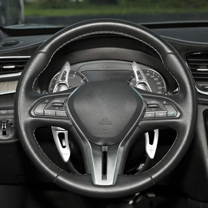 Silver Steering Wheel Shift Paddle Extensions for Nissan Altima, Infiniti QX50, QX60