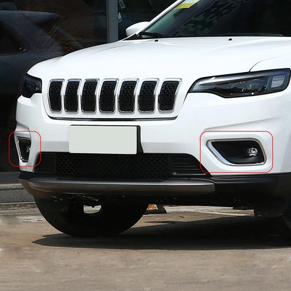 L & R Front Fog Light Trim Covers for Jeep Cherokee (2019-2020)