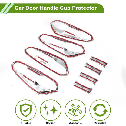Door Handle Cup Protector for Ford Fusion Mondeo (2013-2018) Silver Tone
