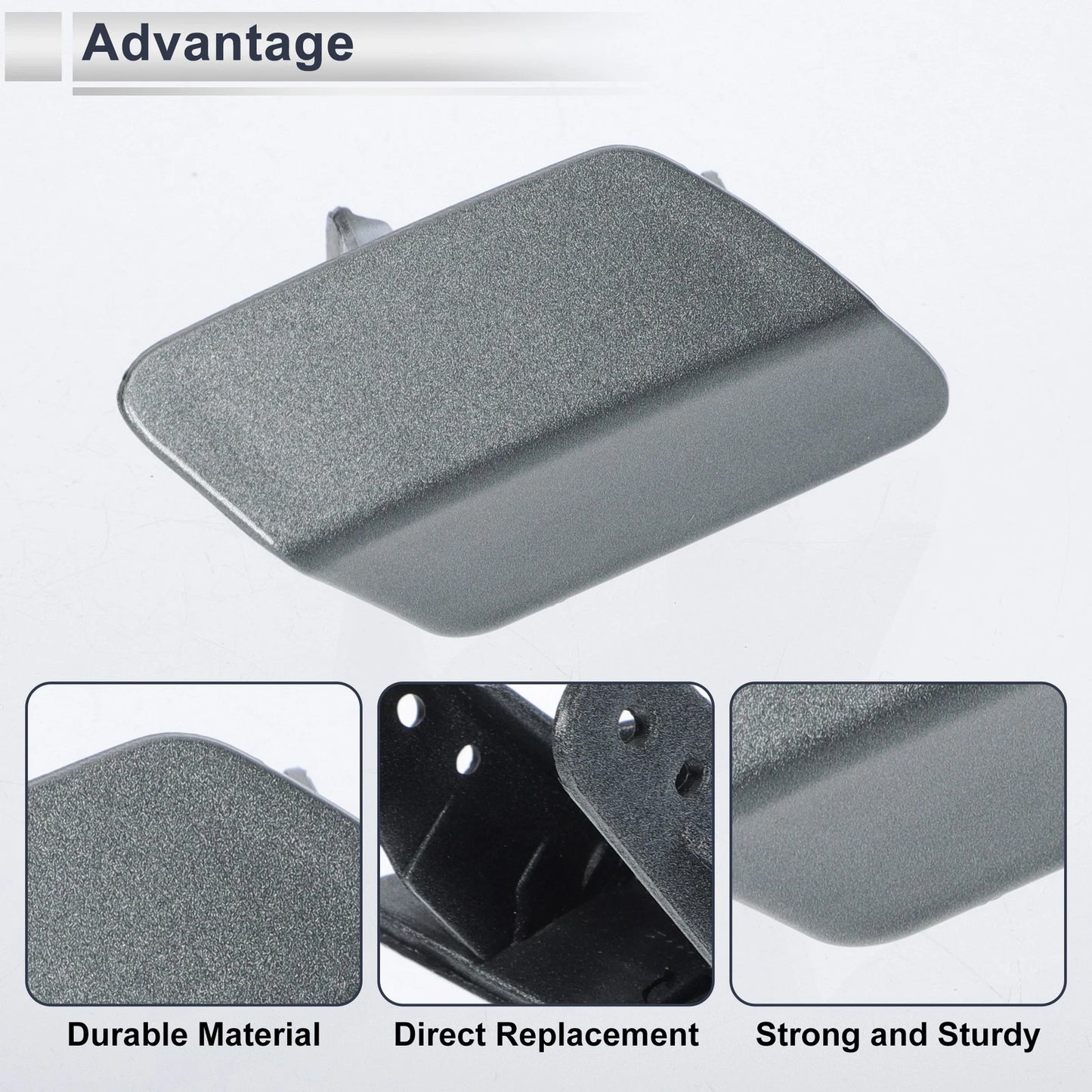 Washer Nozzle Cover Cap Front Right Bumper Headlight for BMW 320i Grey