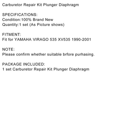 2 x Carburetor Repair Kit for Yamaha Virago 535 XV535 (1990-2001)