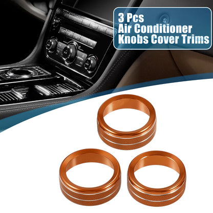 Air Conditioner Knobs for Jeep Wrangler JL JLU 2018-2022 - Orange (Set of 3)