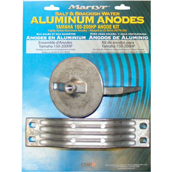 Anode Kit for Yamaha 150-200HP Outboard, Martyr, Salt Water