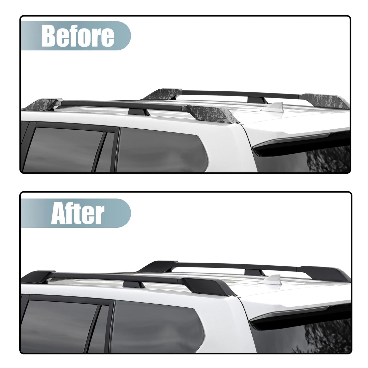 Roof Rack Bar Rail End Covers for Toyota Land Cruiser (2010-2018)