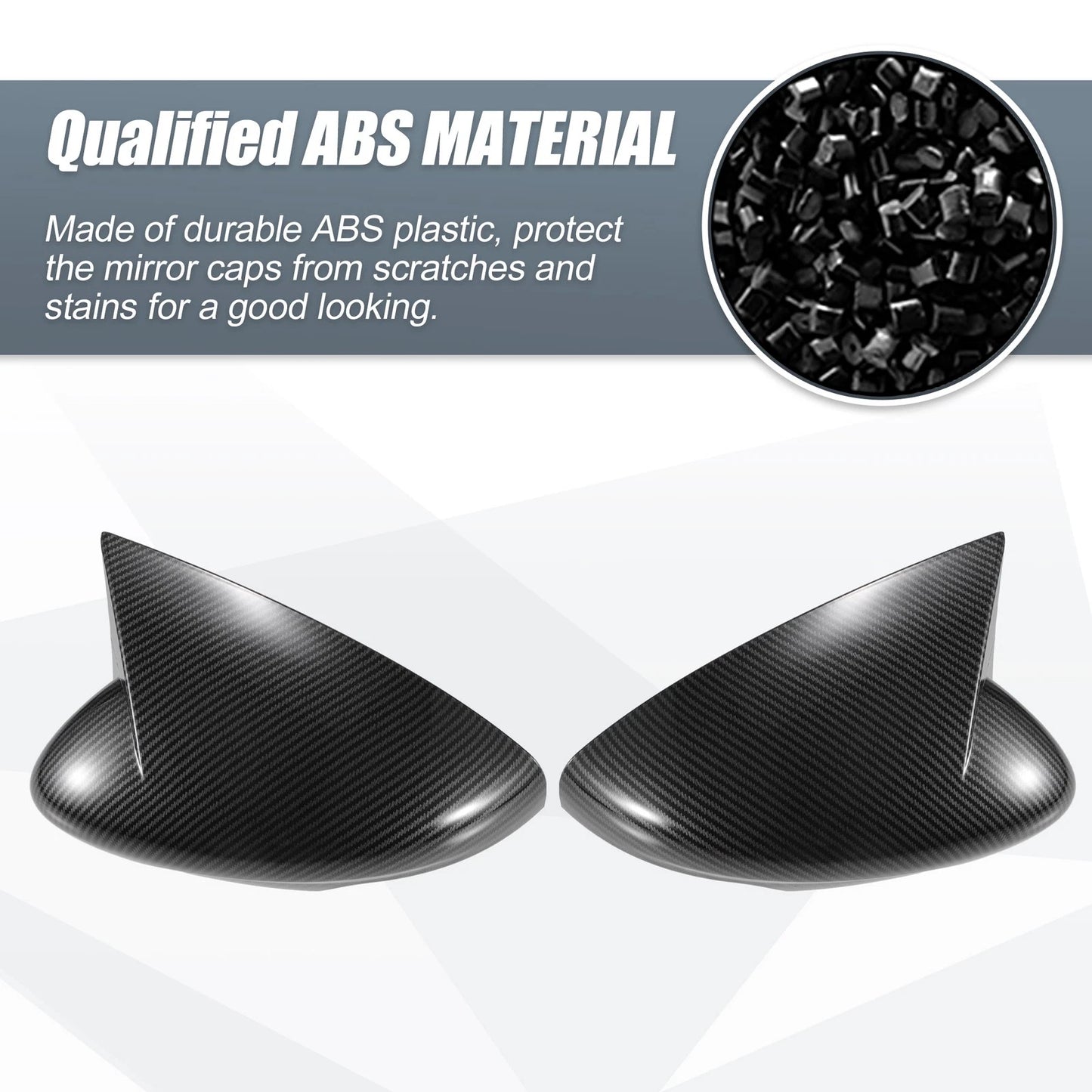 Carbon Fiber Rearview Mirror Cover Overlay for Ford Mustang