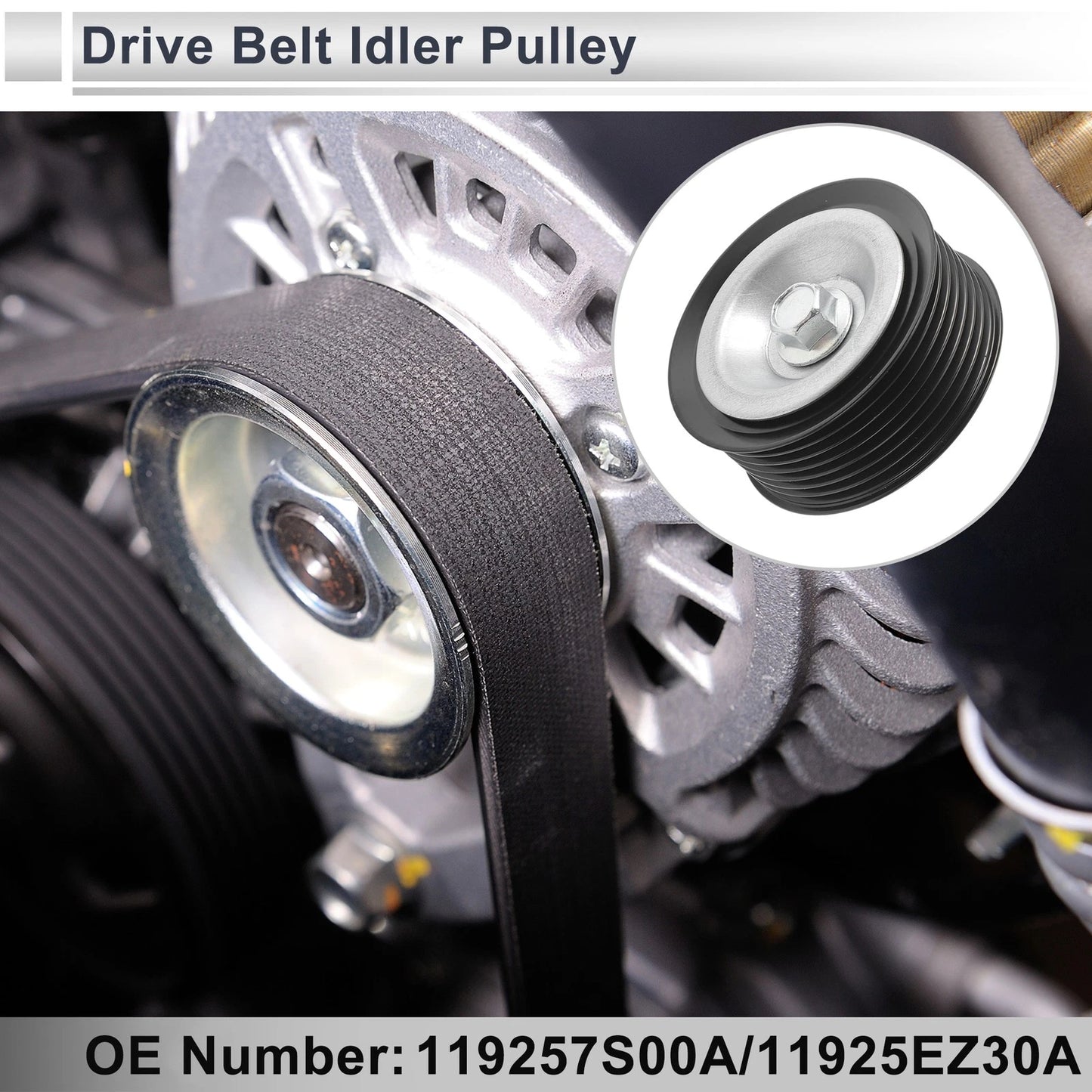 Drive Belt Idler Pulley for Nissan Titan (2003-2010) 1 Pc