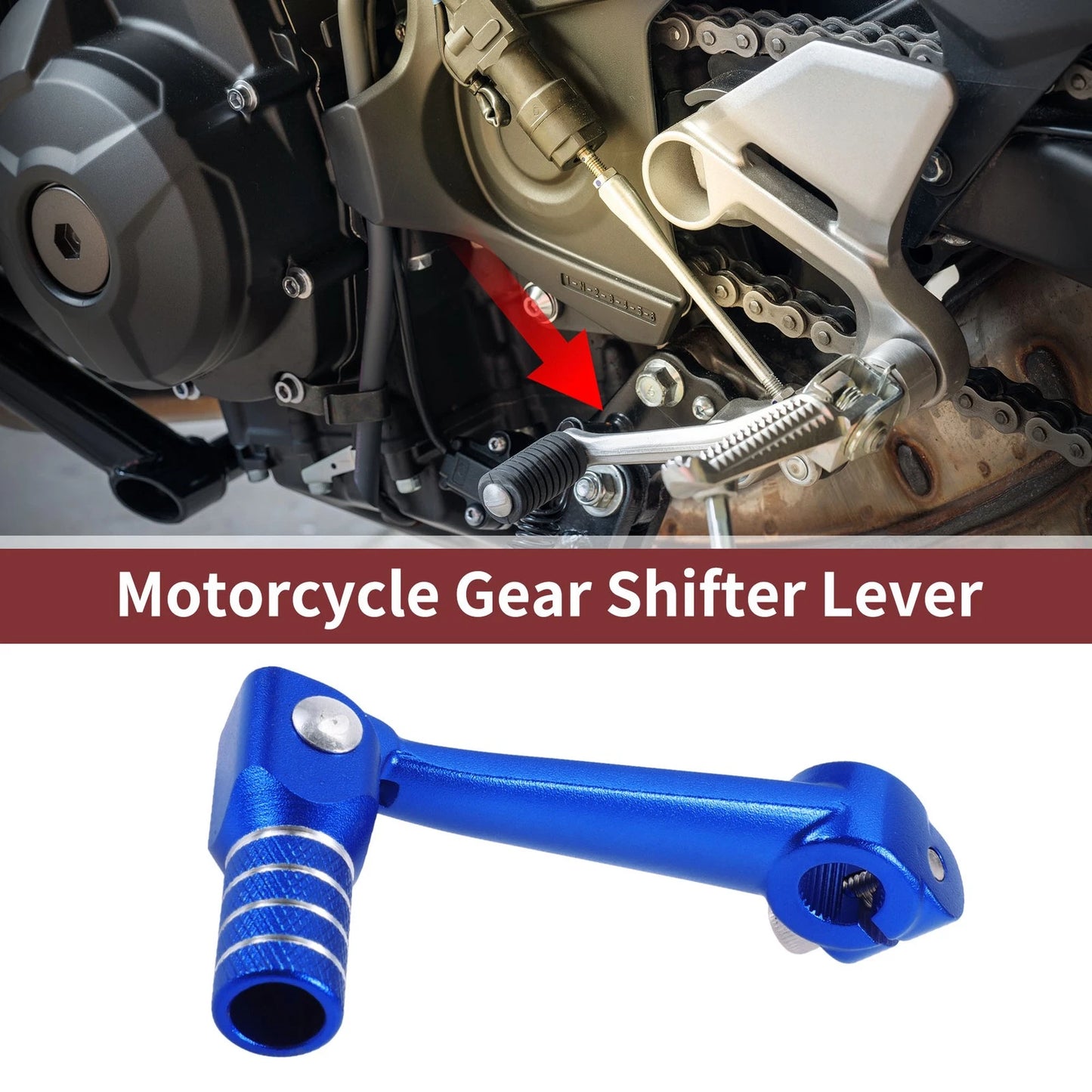 Folding Gear Shifter Lever for Bosuer M5 Blue Head