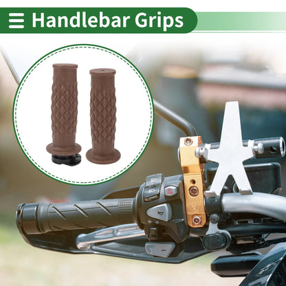 7/8" 22mm Hand Grips TPU Light Brown for Motorcycle