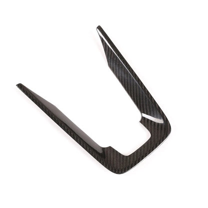 Real Carbon Fiber Central Console Water Cup Cover Trim For Porsche 911 2019-2022