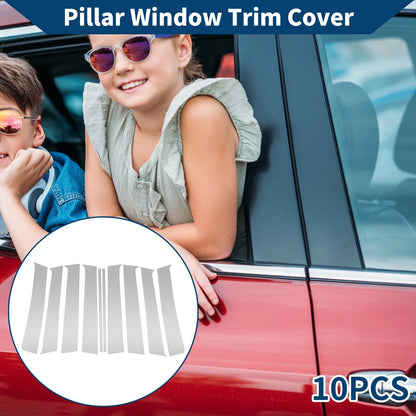 10 Pcs Door Pillar Window Trim for Jeep Grand Cherokee (2005-2010)