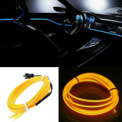 Flexible EL Wire Neon Lights 1/3/5m LED Lamp Rope Tube for Party Car Decor