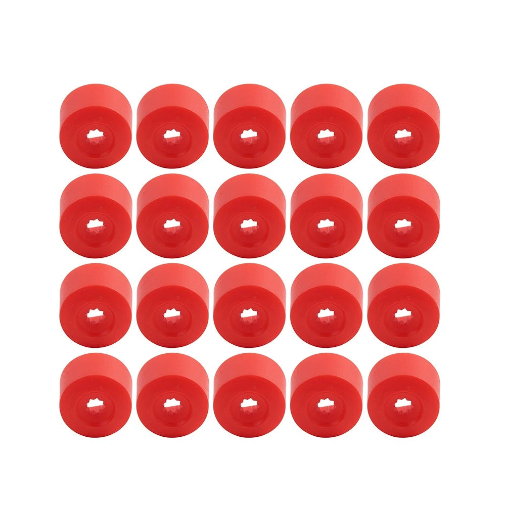 17mm Red Wheel Lug Nut Bolt Cover Caps  for Volkswagen Golf, Passat, Beetle