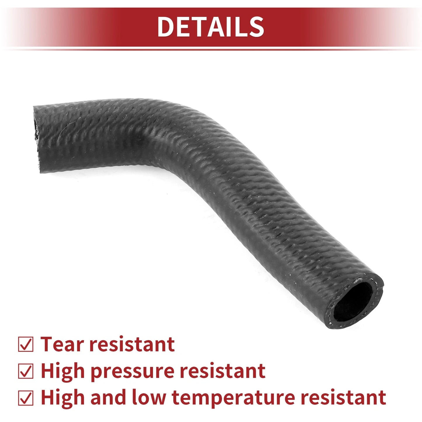 Heater Hose for Toyota Highlander 3.5L (2008-2016) Rubber Black 1 x Piece