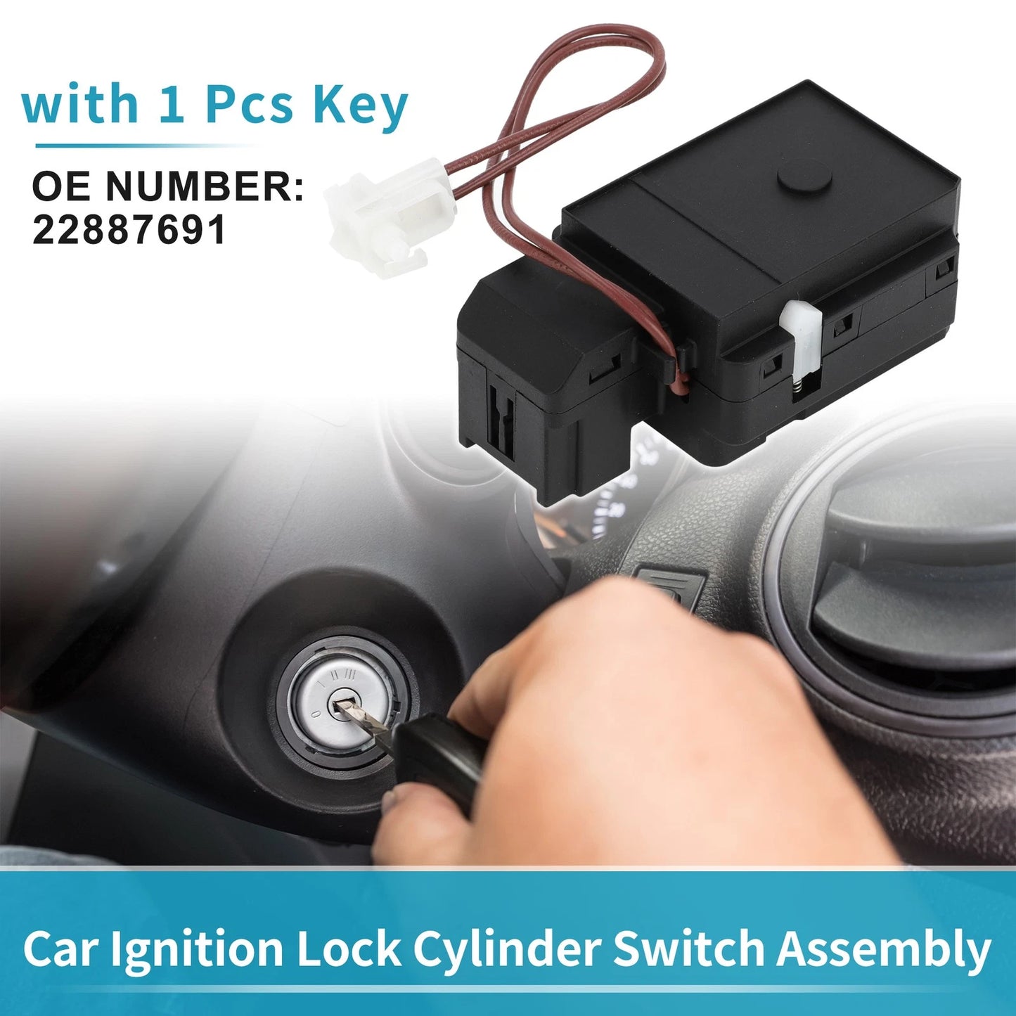 Ignition Lock Cylinder Switch Assembly for Cadillac Escalade