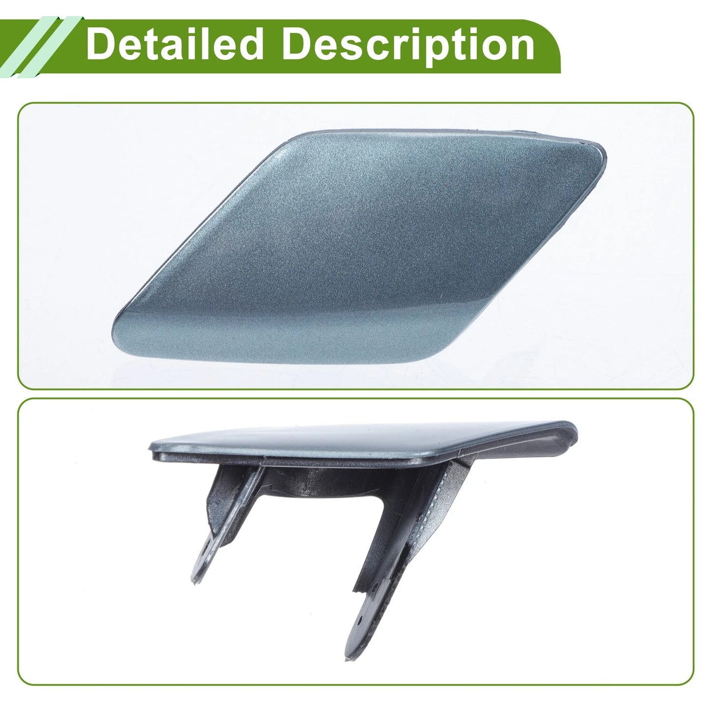 Front Left Washer Nozzle Cover for BMW 428i 2014-2016 (2 x Gray Caps)