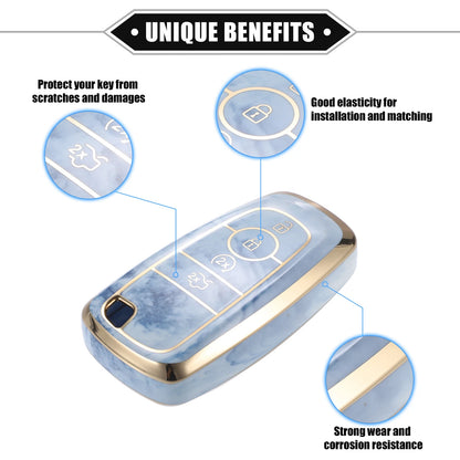 4 x Button TPU Key Fob Cover Case for Ford Explorer, Ecosport, Mustang (2015-2023)