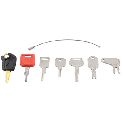 7 x Ignition Keys Set for CAT, JCB, Bobcat, Hyster Rollers & Forklifts