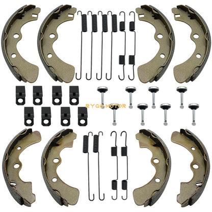 Rear Brake Shoes W/Springs Pin for Kawasaki Mule 3000 3010 3020 4000 4010