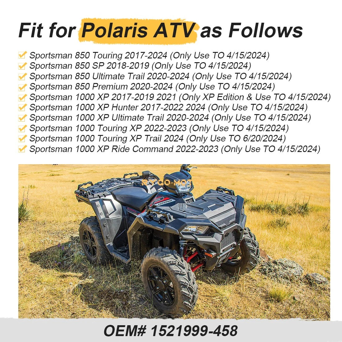 Center Hub Wheel Cap for Polaris Sportsman XP 1000 Touring (2017–2024)