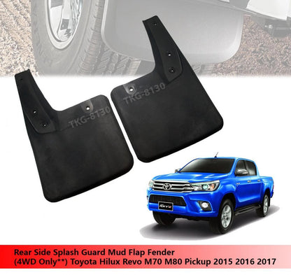Rear Splash Guard Mud Flap for Toyota Hilux Revo M70 M80 (2015-2017)
