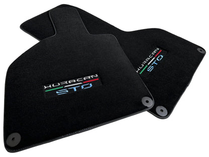 Floor Mats for Lamborghini Huracan STO 2014-2022 Black Tailored Light Blue