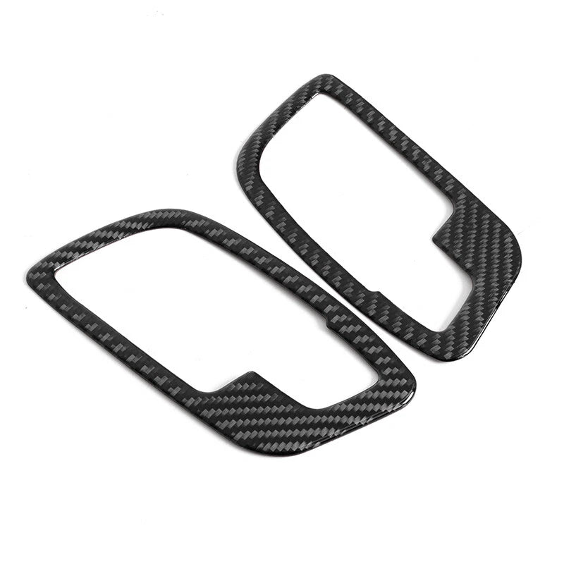 Carbon Fiber Inner Door Handle Bowl Cover Trim 2 x for Dodge Charger (2015-2020)
