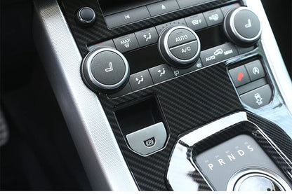 Carbon Style Center Console Gear Shift Cover Trim For Range Rover Evoque
