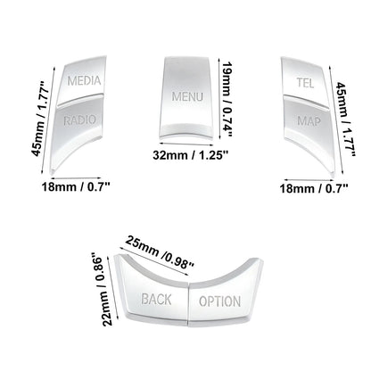 5 Pcs Multi-media Button Covers for BMW 1 2 3 5 Series X1 X3 X5 (2004-2023)