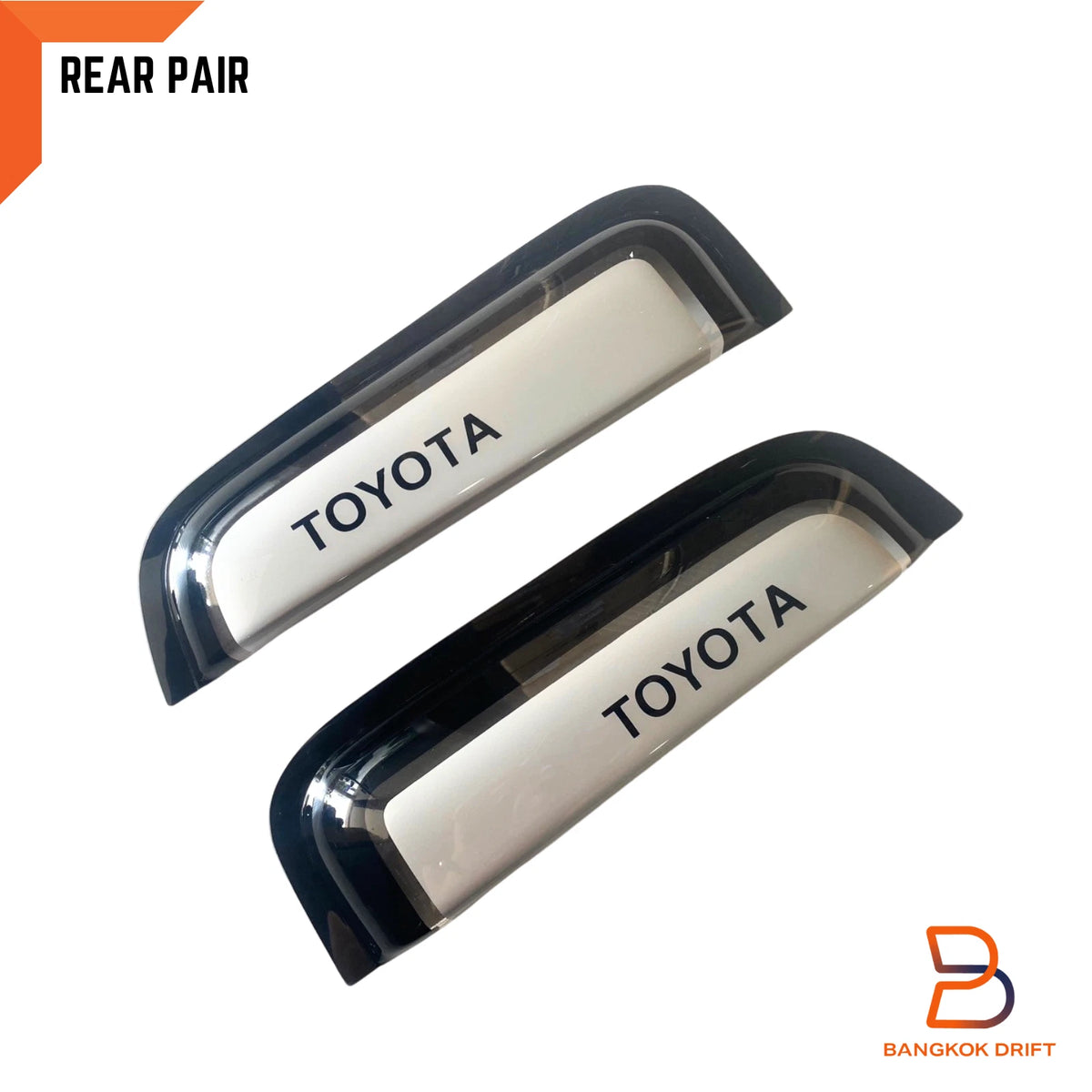 Silver Weather Shield Window Visor Rain Guard for Toyota Hilux Ute (88-96)