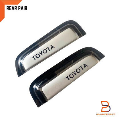 Silver Weather Shield Window Visor Rain Guard for Toyota Hilux Ute (88-96)