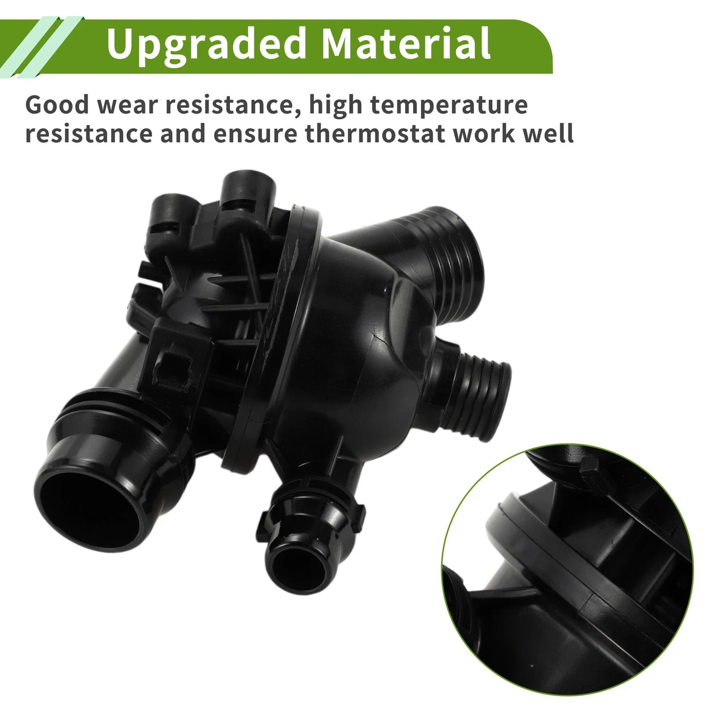 Engine Coolant Thermostat Housing for BMW E60 E61 E81 E87 E88 E90 E91 (2001-2013)