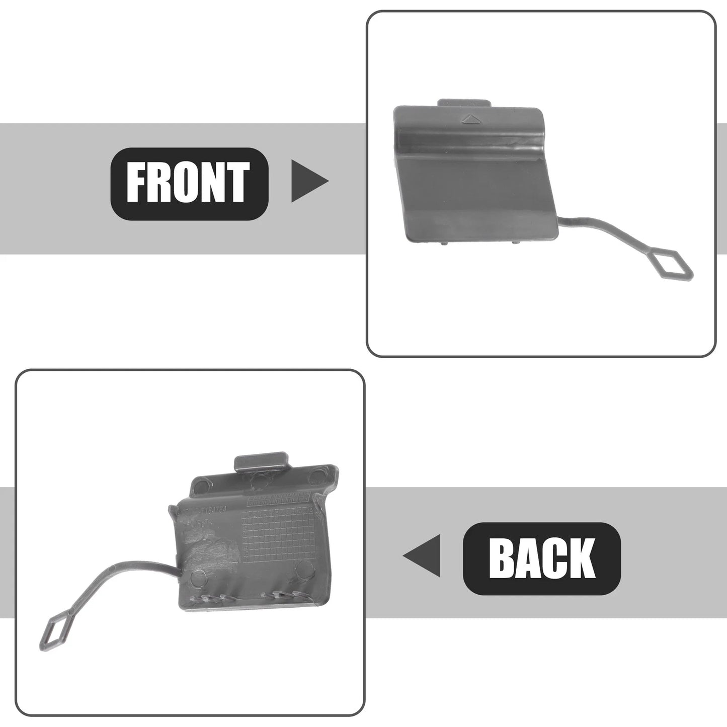 Rear Left Bumper Tow Hook Cover for BMW 550i (2011-2013) Gray