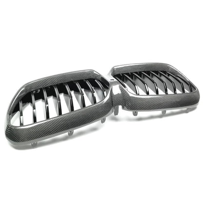 Carbon Fiber Front Bumper Grille Grill for BMW G30 LCI 2021-2023