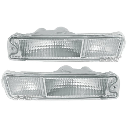 Clear Front Bumper Light Bar Lamps for Mitsubishi Triton MK (1996-2006)