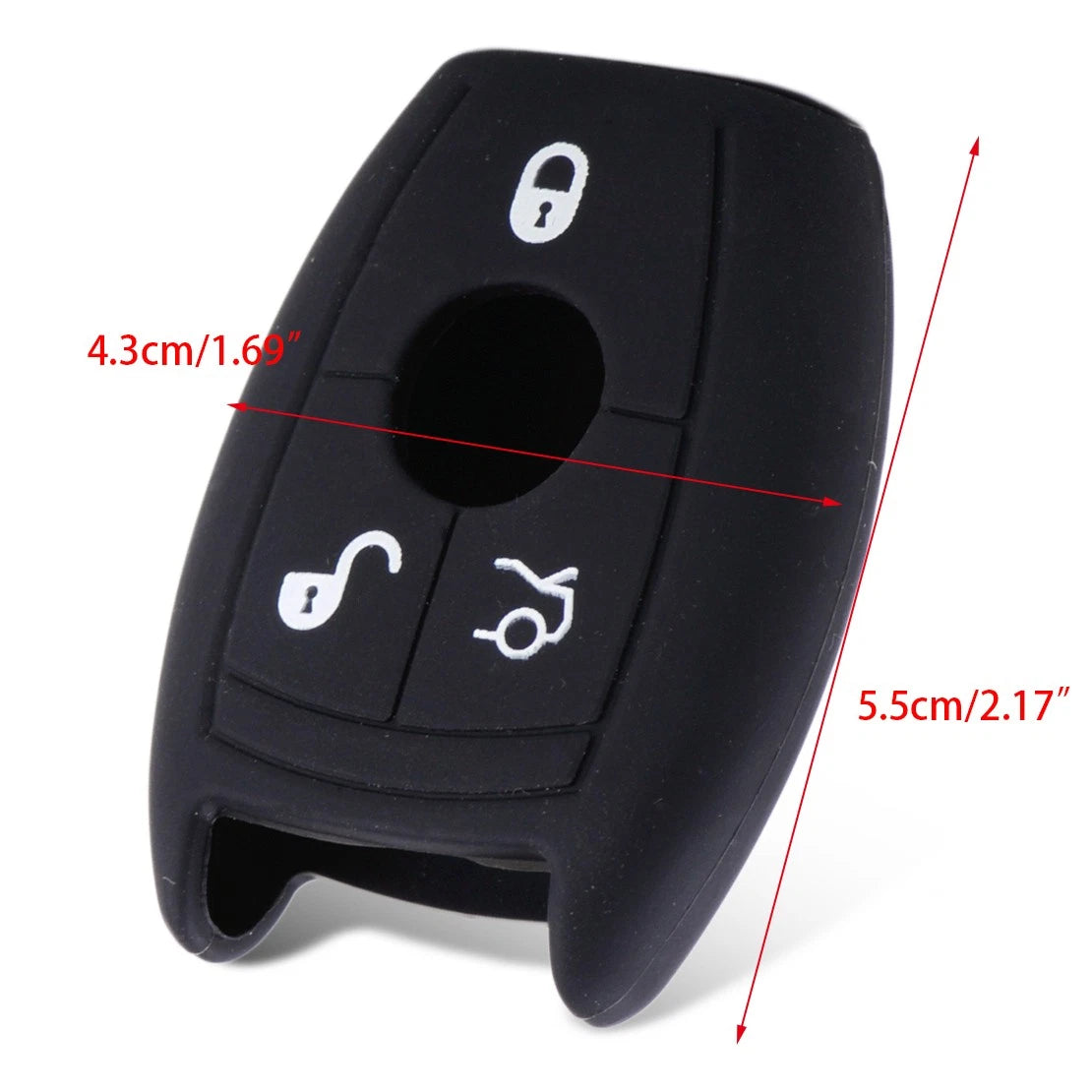 Silicone Key Shell Case Cover for Benz C300 E350 CLK350 GL350 (2008-2015)
