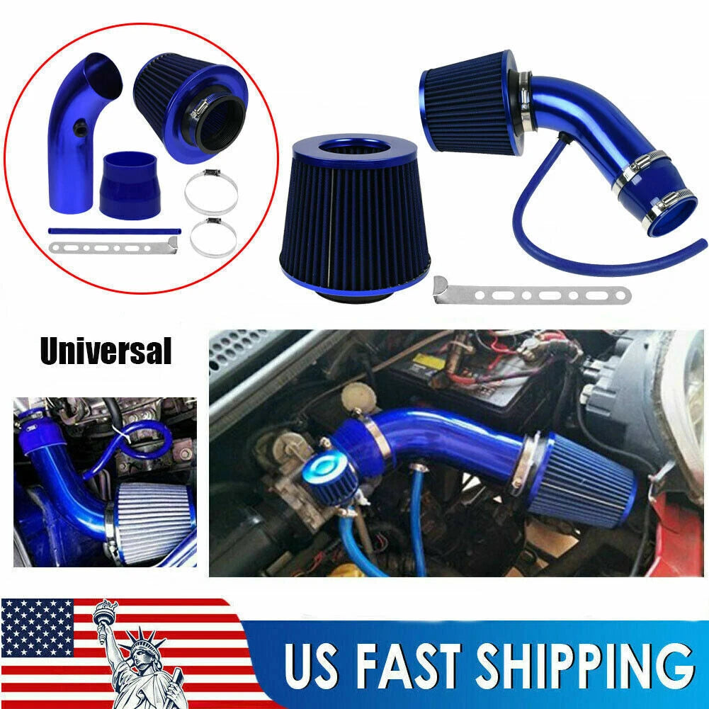 Blue Cold Air Intake Filter Induction Pipe