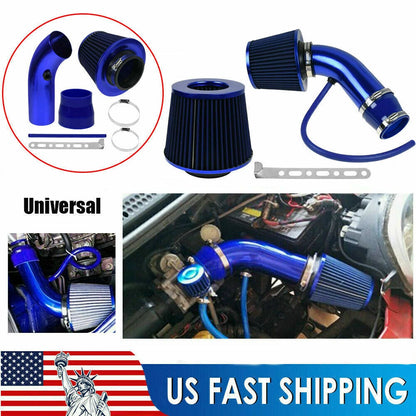 Blue Cold Air Intake Filter Induction Pipe