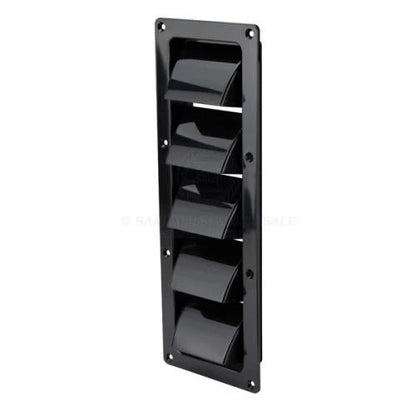 Large 5 Louvre Vent 120mm x 335mm Black ABS for Boat/Caravan/Camper