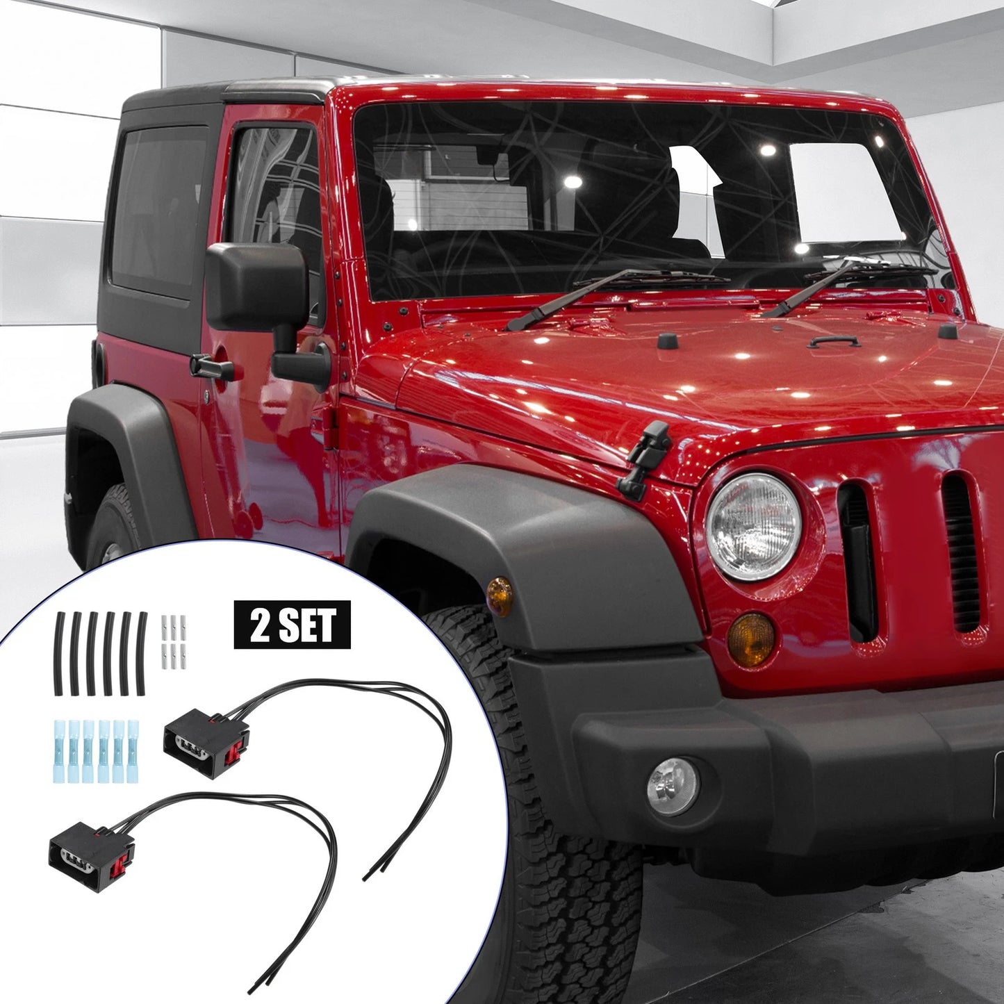 Turn Signal Light Connector Plug Harness for Jeep Wrangler JK (2007-2018)