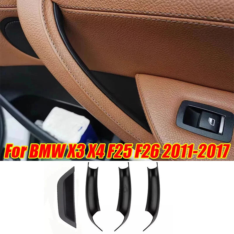 Black Inner Handle Interior Door Panel Pull Cover for BMW X3 X4 (2011–2017)