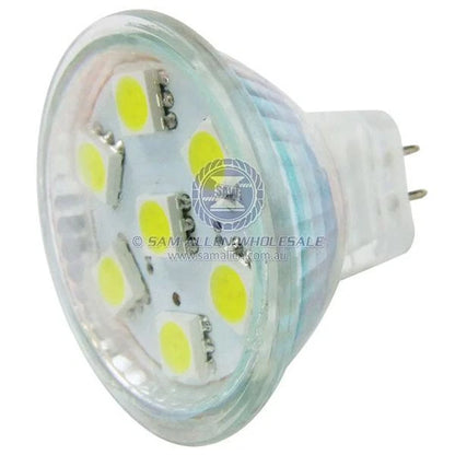 LED Replacement Bulb Fitting MR 11 AC/DC 10-30V Cool White 7 LEDs x 2