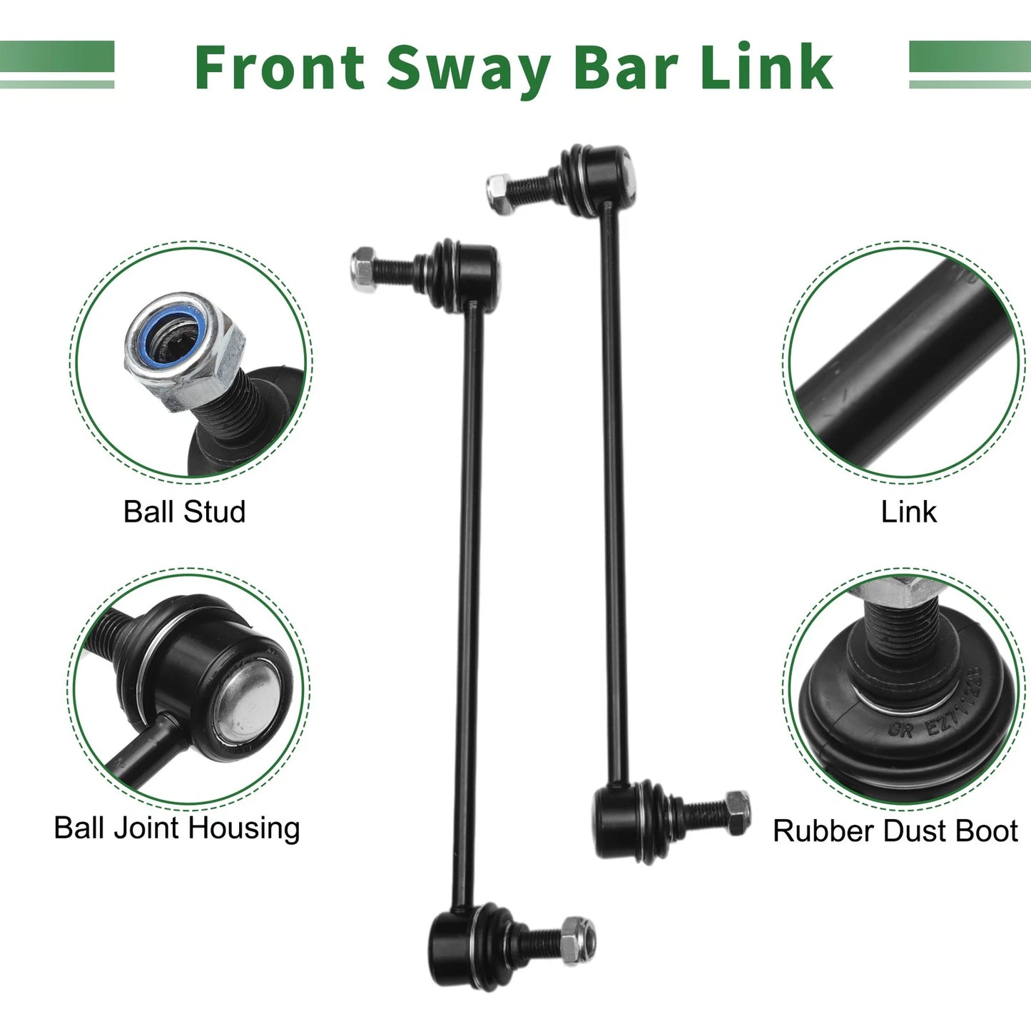 10 x Front Stabilizer Bar Links & Lower Control Arms for Nissan Altima
