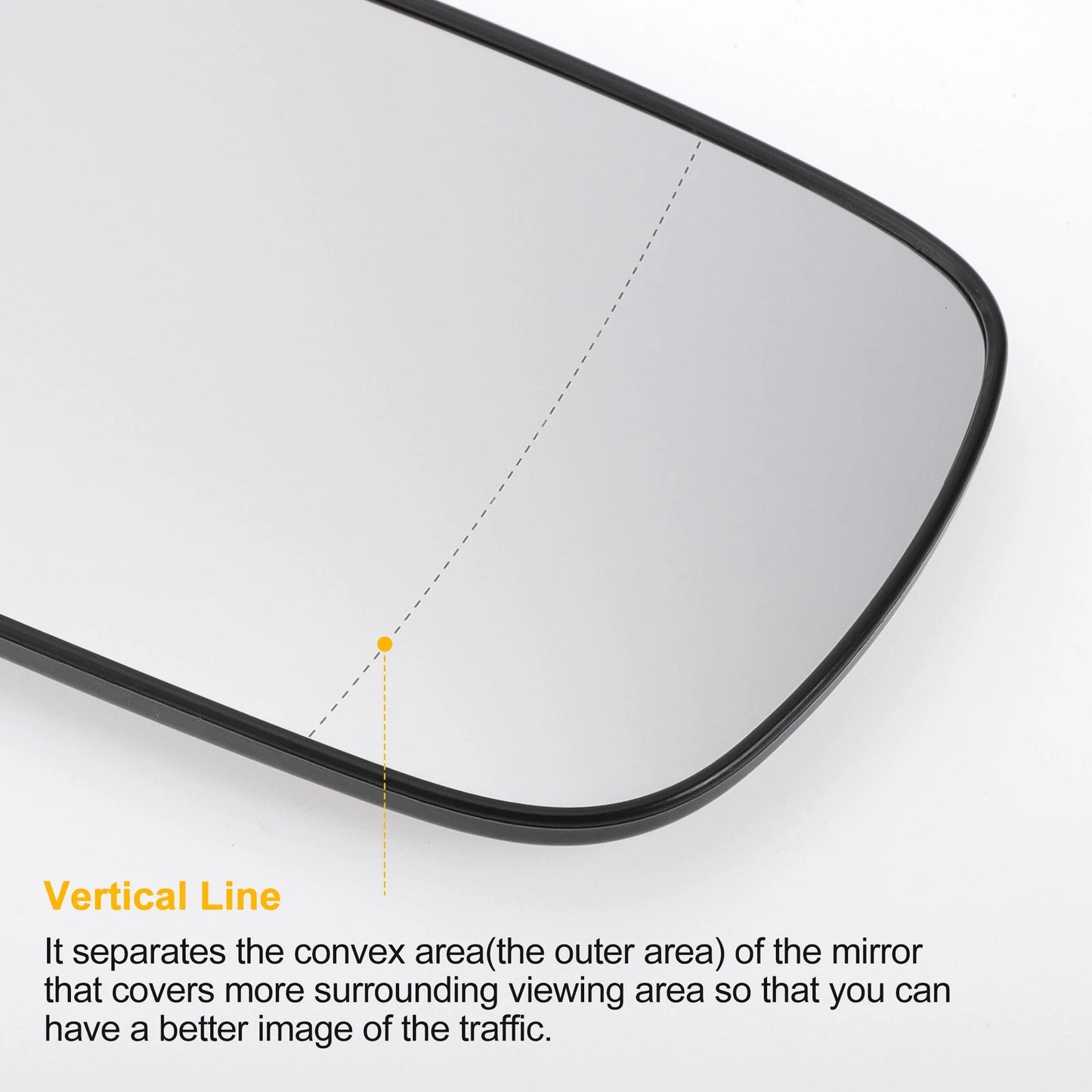 Right Side Heated White Mirror Glass for Toyota Corolla (1995-2002)