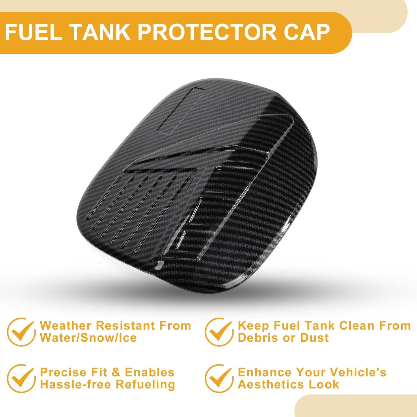 Fuel Tank Door Cap for Mazda CX-50 2023-2025 Carbon Fiber Black