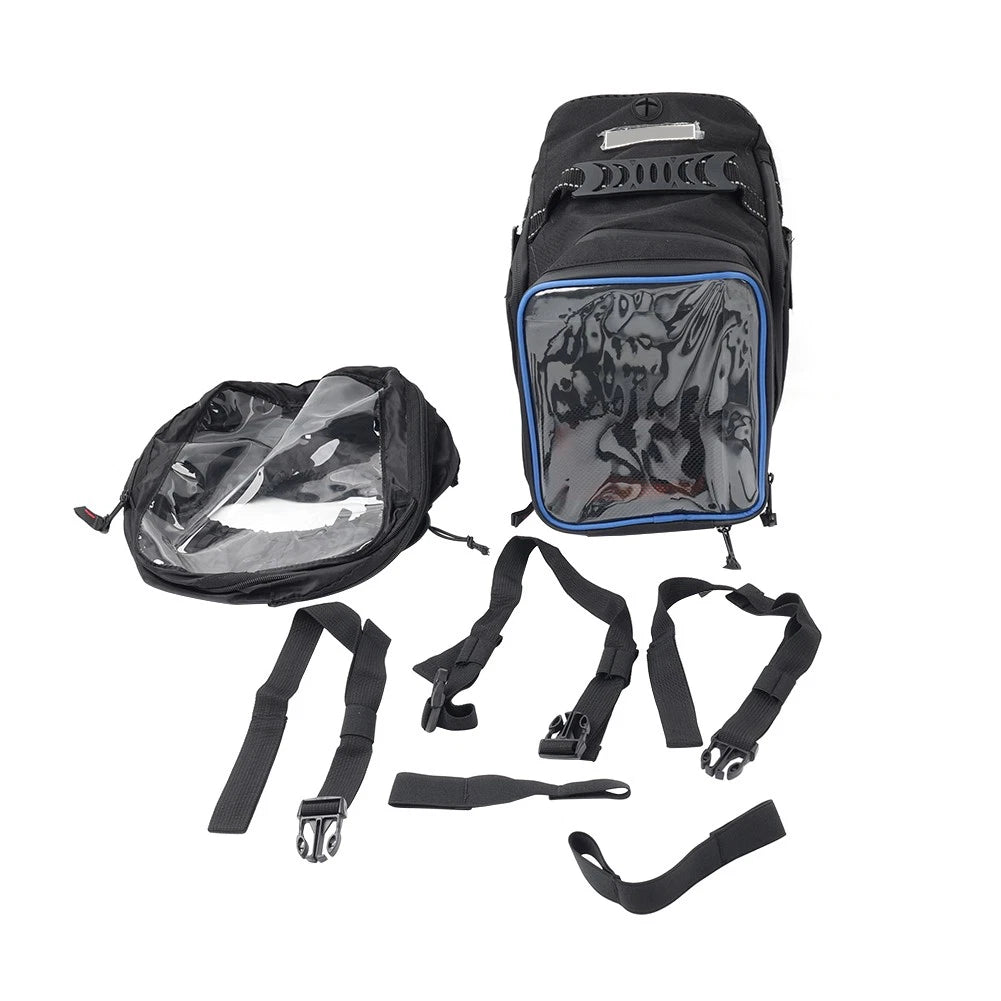 Universal Motorcycle Tank Bag with Strap Storage for Honda & Harley