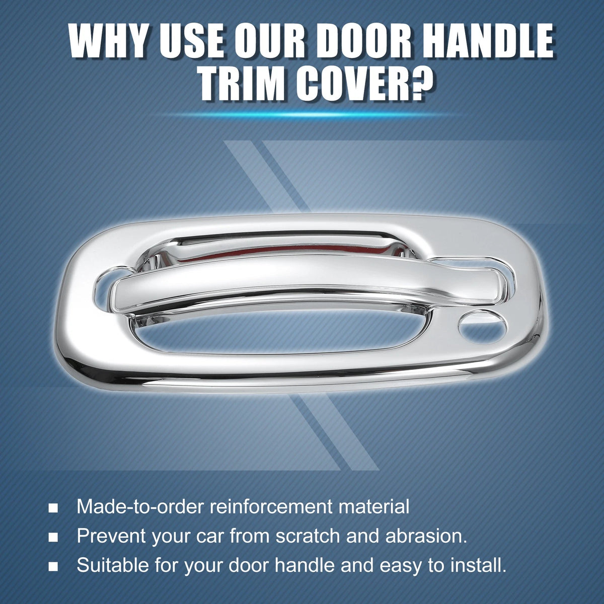 Pair Exterior Door Handle Cover  Keyhole for Chevrolet Tahoe (2000 - 2006)