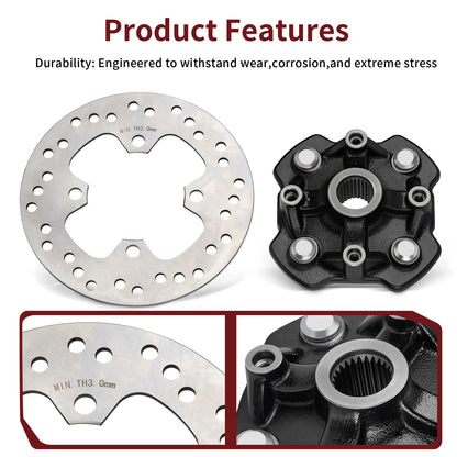 Wheel Hub Brake Disc Front LH/RH for Honda Rancher 420 Foreman 500 (2005–2014)