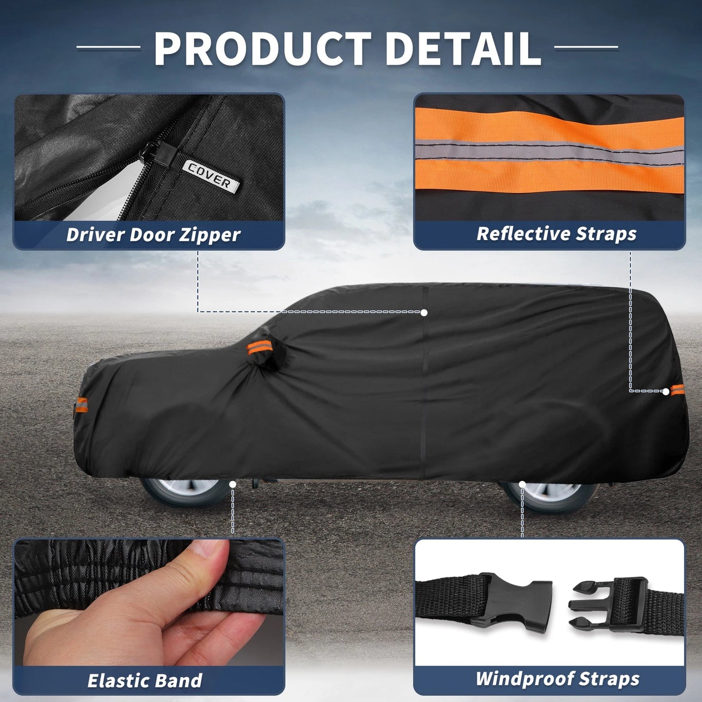Waterproof Aluminum Film Car Cover for Kia Telluride (2020-2023)